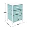 Sorbus Nightstand with 3 Drawers - Furniture Storage for Bedroom, Closet, Office Organization - Steel Frame, Wood Top, Pastel Fabric Bin